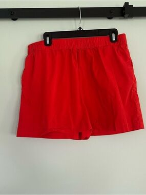 Alex Marie Bright Red Elastic-Waist Shorts Size L